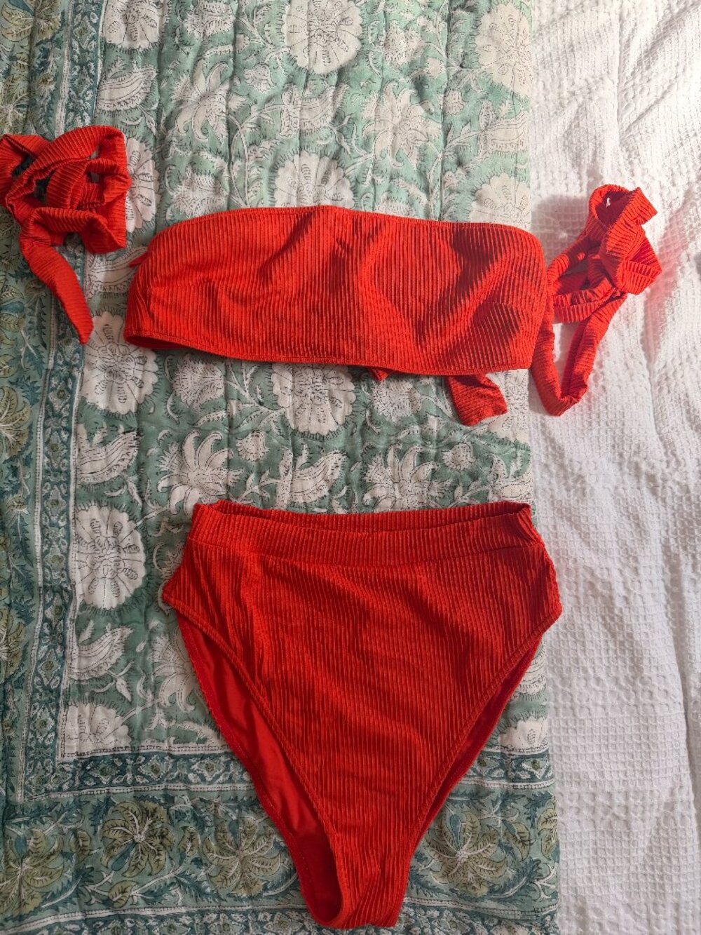 Monday Swimwear Santorini TOP ONLY - Red Rib